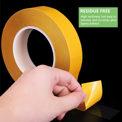 Ultra-Thin Clear Double Sided Tape 1 Inch x 82 Feet Heavy Duty Transparent Two Sided Mounting Tape for LED Strips, LCD Screen Repair, Woodworking, Crafts, Posters, Scrapbook, Clothes, Residue Free - size: 1 inch x 82 feet