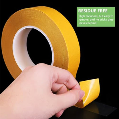 Ultra-Thin Clear Double Sided Tape 1 Inch x 82 Feet Heavy Duty Transparent Two Sided Mounting Tape for LED Strips, LCD Screen Repair, Woodworking, Crafts, Posters, Scrapbook, Clothes, Residue Free - size: 1 inch x 82 feet