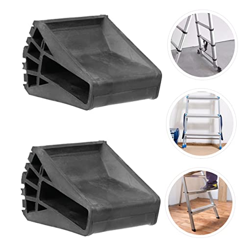 HOMSFOU 2pcs Non-Slip Ladder Foot Pads Attic Ladder Grip Mats Stair Treads Carpet