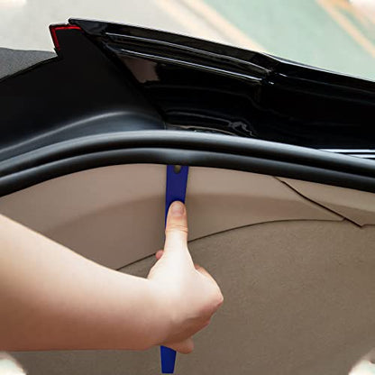 Auto Trim Removal Tool Kit,13 Pcs Car Panel Door Window Tools Kit,Auto Clip Fastener Remover Pry Tool Set Blue