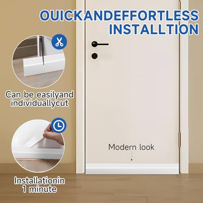 1 pc Strong Silicone Door Draft Stopper Under Door Draft Blocker, Insulator Door Sweep Weather Stripping, Noise Stopper, 38" Length, Strong Adhesive