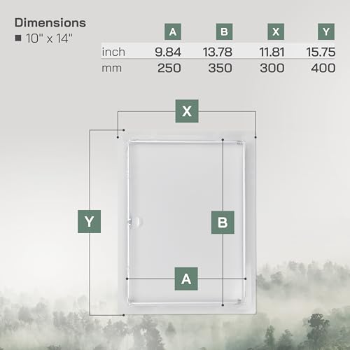 Vent Systems Access Panel for Drywall 10 x 14 Inch - Wall Hole Cover Plate - Metal Access Door with Handle - Plumbing Access Panel for Drywall - Service Shaft Crawl Space Door - Wall Access Panel - size: 10'' X 14''