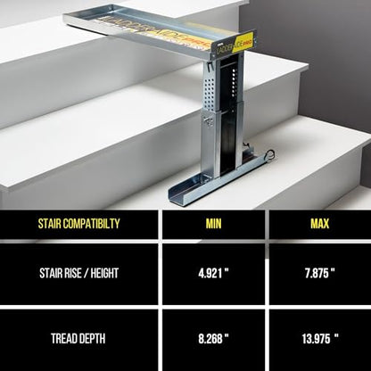 Ideal Security Foldable Ladder-Aide PRO: Fits Steps 4.921" to 7.875" High, Ladder Extender, Accessories, Stabilizer, Leveler for Single and Extension Ladders - style: Ladder-Aide PRO