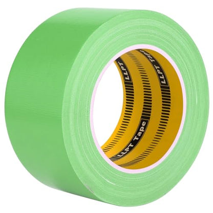 LLPT Duct Tape Premium Grade 2.36 Inches x 108 Feet x 11 Mil Easy Tear Residue Free Strong Adhesive Color Green (DT252) - color: Green