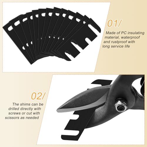 10 Pack Door Hinge Shims, 4 Inch Lenth 0.040 Inch Thickness Hardware for Door Hinge Repair Kit (Style B) - style: Style B