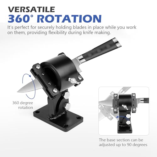 SCOTTCHEN Swivel Knife Making Vise, Knife Vise Tool, Knife Making Clamp,Work Bench Vise Tilts Rotates for Knife Making 360 Degree-1 Pack - style: Knife Making Vise