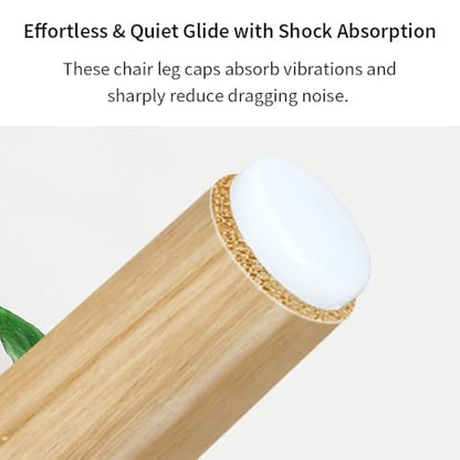24pcs Nail on Furniture Glides 1 Inch (26.5mm) Diameter Nylon White Chair Leg Floor Protectors Furniture Sliders Pads Table Foot Gliders for Hardwood Carpet and Tile Floors