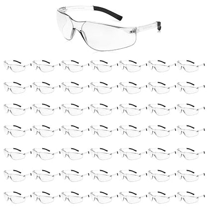 Salfboy Safety Glasses for Men Women ANSI Z87.1 Safety Glasses Bulk Protective Eyewear Scratch-Resistant - color: 50 Clear