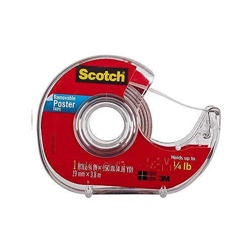 3M 109 Wallsaver Removable Mounting Tape - two pack (2 pack, white)