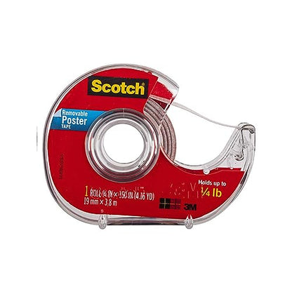 3M 109 Wallsaver Removable Mounting Tape - two pack (2 pack, white)