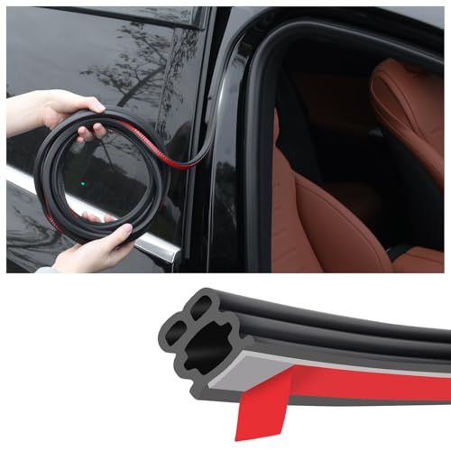 52.5Ft Car Door Seal,Thickened Rubber Automotive Weather Stripping for Hoods,Trunks,Windows,Universal Soundproof Car Weather Stripping Car Accessories for Most Car,Truck,SUV (52.5Ft) - color: 52.5Ft