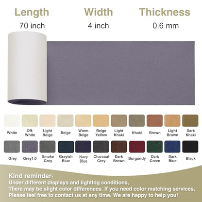Gheeidau Canvas Repair Tape 4×70 Inch Waterproof Self-Adhesive Fabric Repair Patch for Repairing Boat Covers,Tents,Patio Umbrellas,Car Seats,Luggage,Sofas.(Grey1.0) - color: Grey1.0