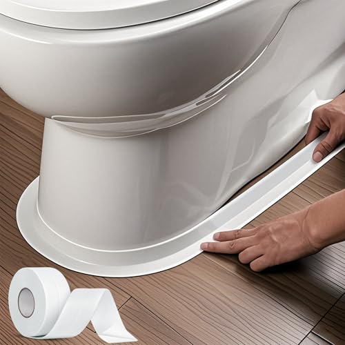 White Waterproof Caulk Tape, Self-Adhesive for Toilet, Tub, Kitchen, Corners,Bathroom Surfaces, Easy Application, 1-1/2 Inch x 10-1/2 Feet-1roll - style: 1 Roll-WIF