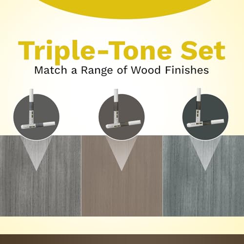 Trio Touch-Up Furniture Repair Markers (Grey Trends), Covers Nicks and Scratches, Floors, Cabinets, Tables - color: Grey