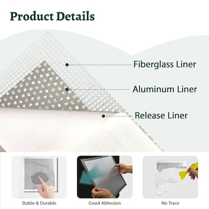 Drywall Repair Kit 12 x 12 Inch Drywall Patch Kit Large Hole (5Pcs) Wall Patch Repair Kit for Ceiling Large Holes Heavy Duty Extended Self-Adhesive Mesh Dry Wall Patches Kits with Scraper Sandpaper