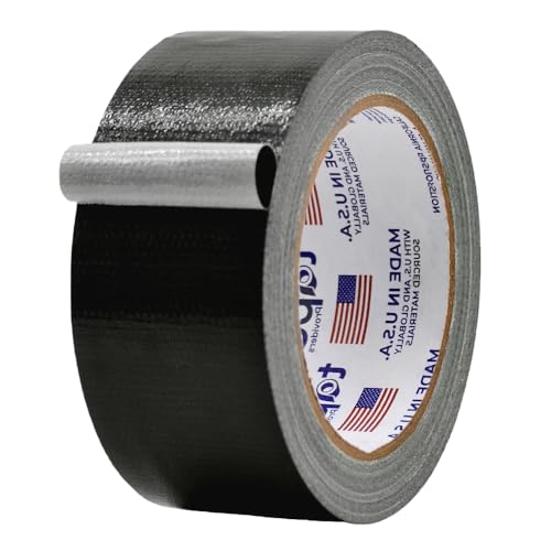 MAT Duct Tape Black Industrial Grade, 2 inch x 60 ft. Waterproof, UV Resistant for Crafts, Home Improvement, Repairs, & Projects - color: Black