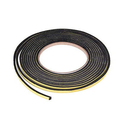 uxcell Sealing Foam Tape 5mm Wide 3mm Thick 4m/13ft Long, Self Adhesive Weather Strip for Window Door Insulation - size: 5mmx3mmx4m