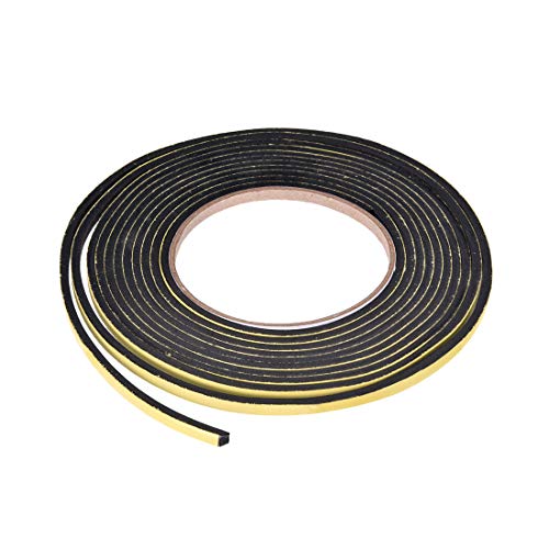 uxcell Sealing Foam Tape 5mm Wide 3mm Thick 4m/13ft Long, Self Adhesive Weather Strip for Window Door Insulation - size: 5mmx3mmx4m