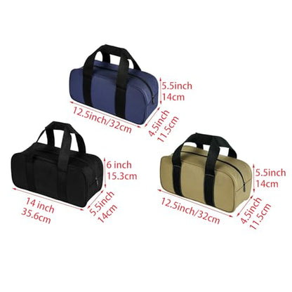 Tool Tote Bag with Wide Mouth, Waterproof Organizer, Available in Navy Blue, Black, and Khaki (1, Navy Blue)