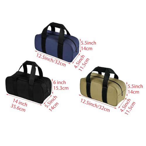 Tool Tote Bag with Wide Mouth, Waterproof Organizer, Available in Navy Blue, Black, and Khaki (2, Navy Blue)