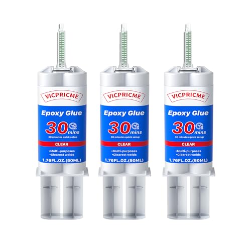 Epoxy Glue Clear, Bonding for Plastic, Metal, Ceramic, Wood, PVC, Stainless Steel, Tile, Water Pipes, the Strongest Plastic Repair Glue, 30 Minutes Waterproof Welding (3) - size: clear 3pcs