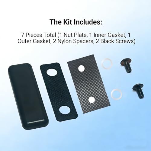 1 Pack 710001 Hinge Outer Plate Repair Kit Compatible with After 1973 Snugtop Camper Shell, Nut Plates Hinge bushings Replace,Truck Cap Glass Rear Doors Accessories
