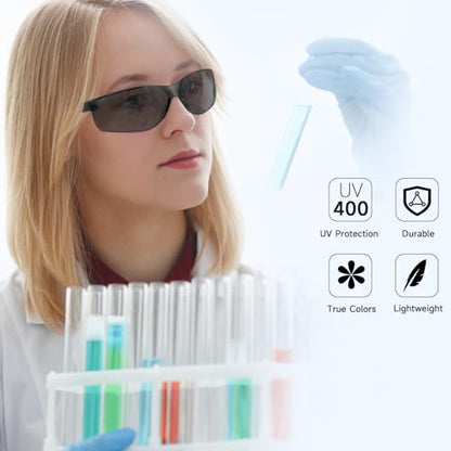 Salfboy 30 Pack Tinted Safety Glasses with ANSI Z87.1 Scratch Resistant Scratch Resistant Eyewear for Women Man Lab Goggles Eye Protection - color: 118-30 Gray