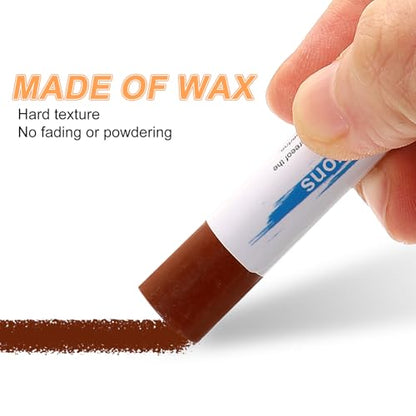 HARFINGTON 5pcs Wood Filler Sticks Wooden Wax Touch Up Furniture Repair Crayons for Scratch Hole Wood, Dark Walnut - color: Dark Walnut