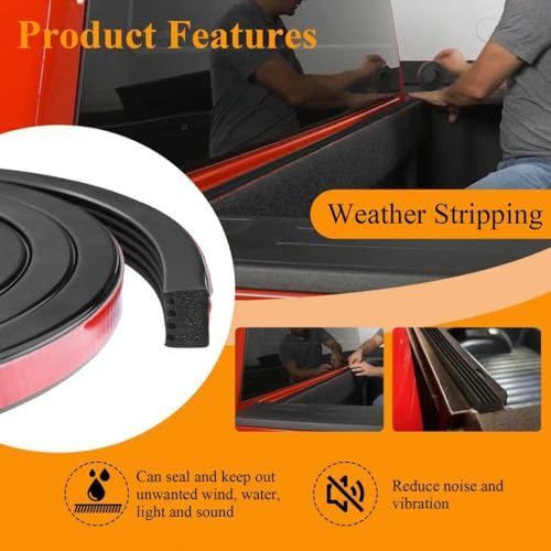 326A0004 Ribbed Bulkhead Seal Strip 3/5" X 65", Tonneau Cover Bulkhead/Service Kit/Self-Adhesive EPDM Foam Rubber Seal W/Tape/Ideal Weather Stripping - style: 1 Pc