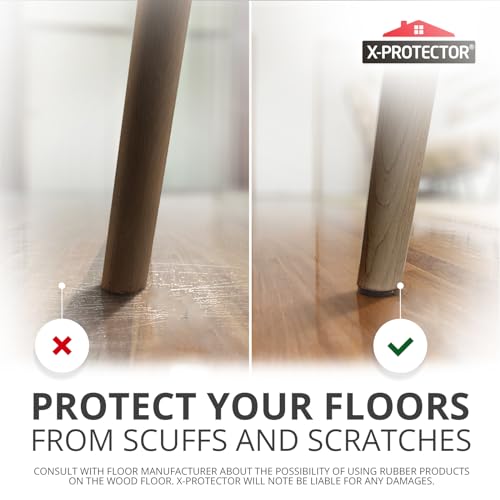 X-Protector Non Slip Furniture Pads for Hardwood Floors 32 PCS 2” - Round Anti Slip Furniture Pads - Self-Adhesive Rubber Furniture Pads Non Slip - Ideal Furniture Stoppers to Prevent Sliding! - size: 32 Round 2"