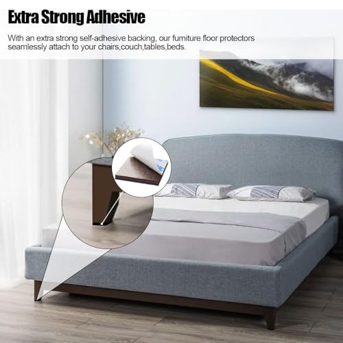 Non Slip Furniture Pads, 8pcs 75 mm Furniture Grippers Rubber Feet Floor Protectors, Premium Adhesive Anti Slip Pad for Keep Heavy Duty Furniture in Place and Protect Floor from Scratches…