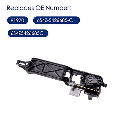 Front Driver Side Exterior Door Handle Reinforcement for Ford Focus 2002 2003 2004 2005 2006 2007,Replace# 81970, 6S4Z5426685C, 6S4Z-5426685-C, Black