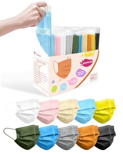 Face Masks Disposable 100 Pack, 4 Ply ASTM Level 3 Medical Grade, Breathable for Adult Outdoor Protection, Individually Wrapped for Home, School & Office, Frosted Silver - color: Frosted Silver