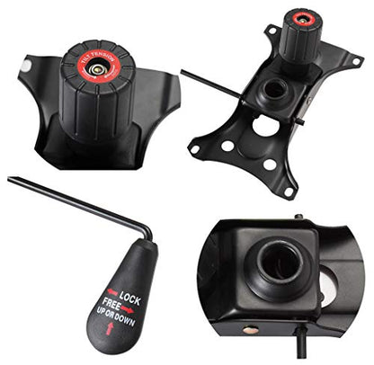 Skelang Tilt Control Mechanism Replacement, Office Chair Tilt Base Control Lift Mechanism, Swivel Base Plate Control Seat Mechanism, Mounting Hole Dimension: 10.2"×6"(L×W)