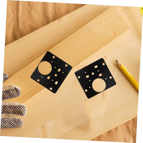 DOITOOL 2pcs Cabinet Door Hinge Repair Plate Stainless Steel Hinge Fixing Kit for