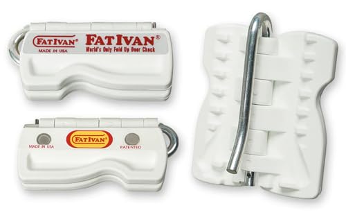 The Original Fat Ivan Fold Up Doorstop Wedge with Magnet - for Moving Office Home or School - Great for Police, Admin, Firefighters and Any time You Need a Door to Stay Open White 2 Pack - color: White, size: 2 Pack