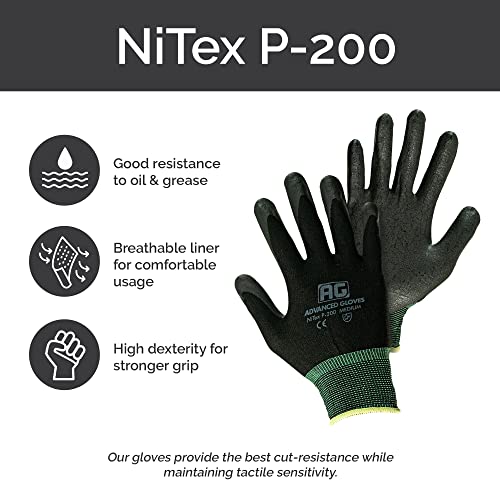 – NiTex P-200 Nylon Nitrile Gloves, Breathable Nitrile Foam Coated Utility Gloves for Insulated Grip, Brown, 6-Pair, Small - color: Brown, size: 6 Pairs (Small)