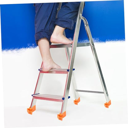 4Pcs Non Slip Ladder Feet Mat Durable Rubber Cushion for Ladder Stability Easy Installation Home Supplies Accessory to Protect Floors from Sliding for Step Ladders