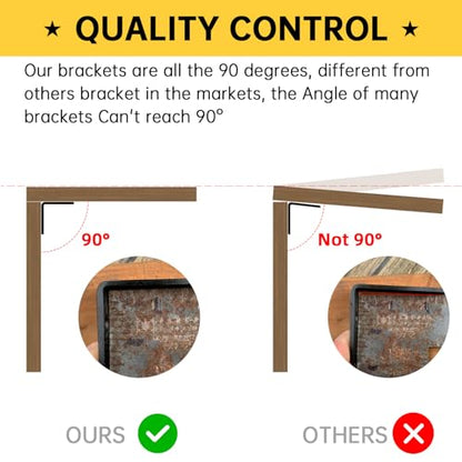 2x4 Galvanized Corner Brace, 90 Degree Angle Iron Brackets with Holes,Heavy Duty L Bracket for Wood Fence , Angle Brackets for Shelves , Raised Garden Bed Steel Corner Brackets (4pcs) - size: 2x4 inch ( 4 Pack )