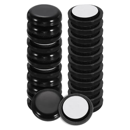 uxcell 24Pcs Plastic Furniture Sliders 0.75" Self-Adhesive Round Furniture Leg Protectors, Table Chairs Foot Cups Sliders Reusable Furnishing Movers for Hardwood Floors Tile Laminate - size: 0.75"