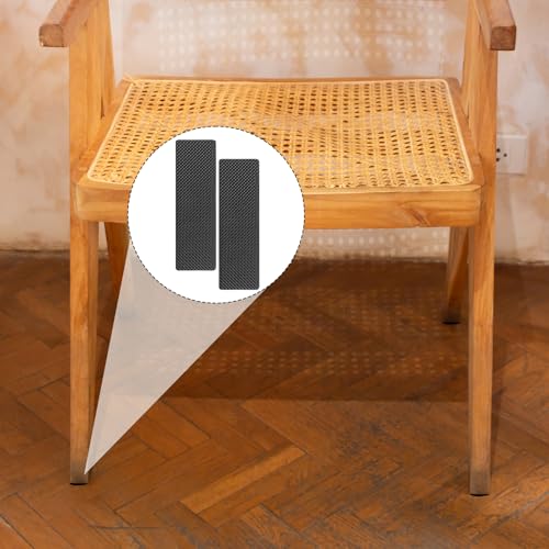 12 Pcs Non Slip Furniture Pads,Self Adhesive Rectangle Non Skid Furniture Grippers for Hardwood Floors Couch Stoppers to Prevent Sliding for Recliners Sofa Chairs(Black,5.7×1.8 in)