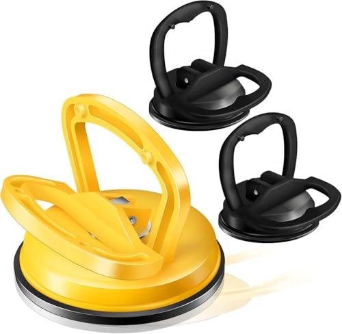 Car Dent Puller 3 Pack Dent Puller Powerful Car Dent Removal Kit Suction Cup Dent Puller for Car Dent Repair Dent Remover Tool for Car Body,Tiles Lifting,Objects Moving,Screen (Yellow+Black) - color: Yellow+Black