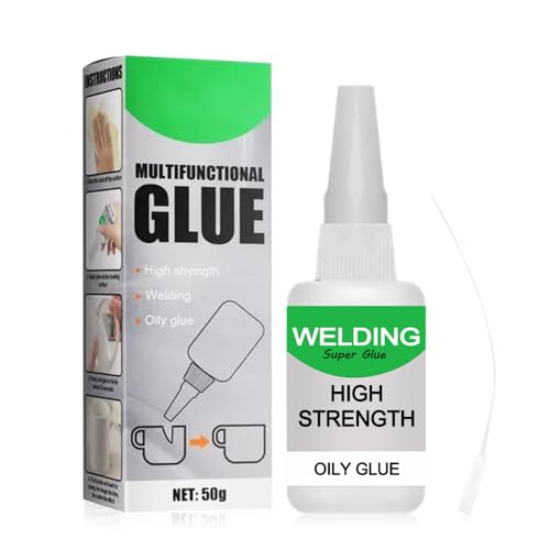 Welding High-Strength Oily Glue, 2024 New 50g Waterproof Strong Glue Universal Super Glue Gel, Universal All Purpose Super Glue Extra Strength for Metal Plastic Wood Ceramics Glass (1)