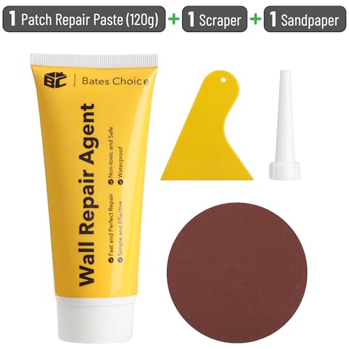 Bates- Drywall Repair Kit, Wall Spackle Repair Paste(120g), Drywall Patch Kit, Spackle for Drywall Hole Filler, Wall Putty Hole Repair, Spackle Wall Repair Kit, Hole Filler Putty for Walls