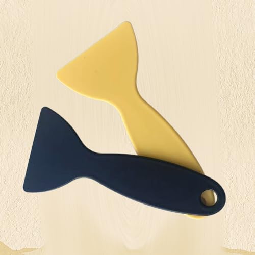 24PCS Flexible Plastic Scraper Set, Multi-Purpose Putty Knife Spatula for Vinyl Wrap Smoothing, Resin 3D Print Removal, Bubble-Free Decal Application, Wall Repair Tools(Black, Yellow) - size: 24PCS