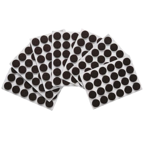 168 Pcs 18mm/0.7inch Black Self-Stick Furniture Round Felt Pads, Noise Stopper Floor Protection Felt Furniture Pads for Hardwood Floors, Chairs & Seat Legs