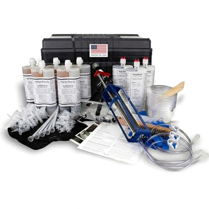 30ft Epoxy Foundation Wall Crack Repair Kit, A-Tech 212 LV Injection System, ASTM C-881 Structural Concrete Crack Repair, Basement Wall Leak Sealant & Foundation Concrete Filler, Tough Waterproof Seal
