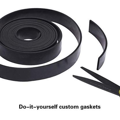 TORRAMI Neoprene Rubber Sheet Roll 3/16" (.187") Thick x 12" Wide x 48" Long for DIY Gaskets, Pads, Seals, Crafts, Flooring,Cushioning of Anti-Vibration, Anti-Slip - size: 12" Wide X 48" Long, style: 3/16 (.187)" Thick