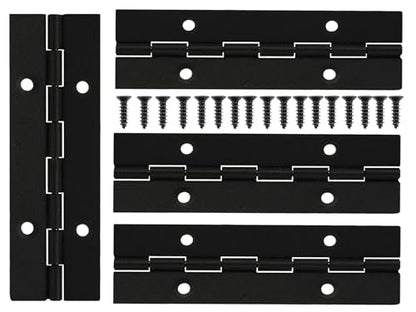 Continuous & Piano Hinges, Black Stainless Steel 304 Continuous Folding Hinges for Doors, Cabinets, Window,Includes Screws (4IN-2IN-4PACK) - size: 4in-2in-4pack