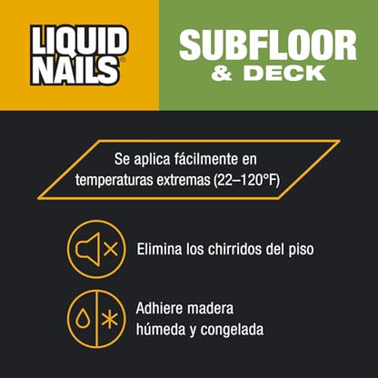 Liquid Nails LN902 VOC 10-Ounce Subfloors and Construction Adhesive - color: Tan, size: 10 Ounce